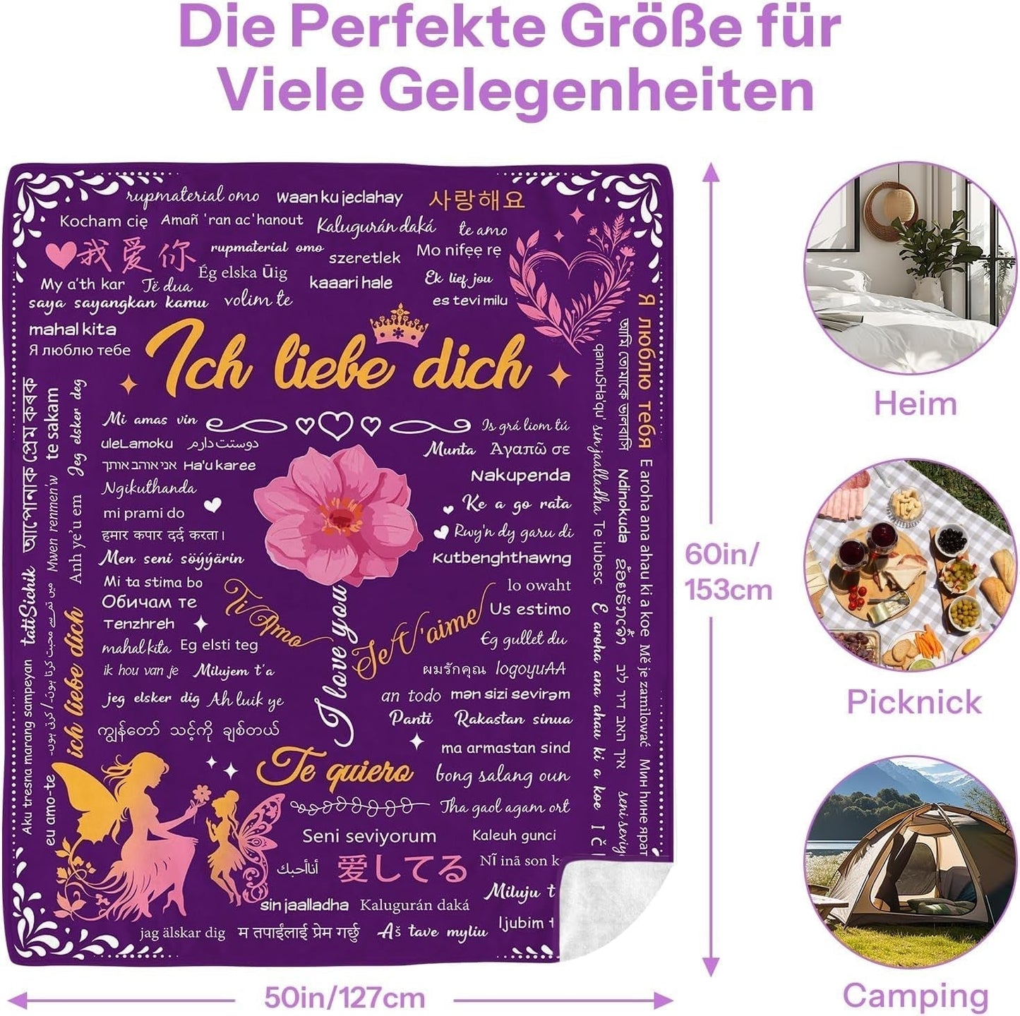 Dárky pro mámu, Dárek k výročí pro páry, Besond Women, Manžele Sestry a Matky, Zabezpečení Ideální pro Den matek, Valentýna a Vánoce 50"X60" Postele a přikrývky Yasrlvun
