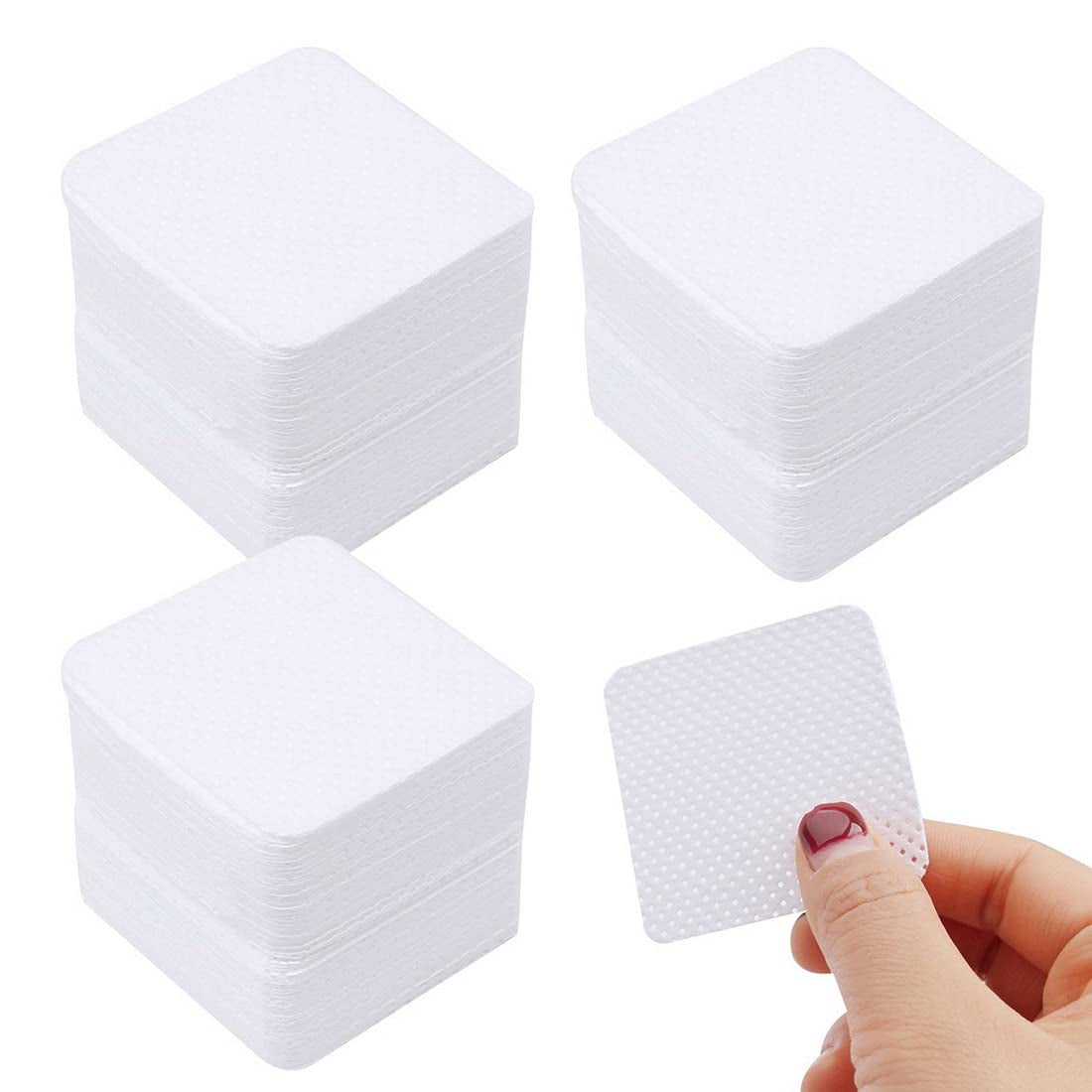 300 Stück Nagellackentferner Pads, Fusselfreie Nägel Wattepads Für Nägel Nagellackentferner Ubrousky na nehty Cleaner Gelnägel - Rosa