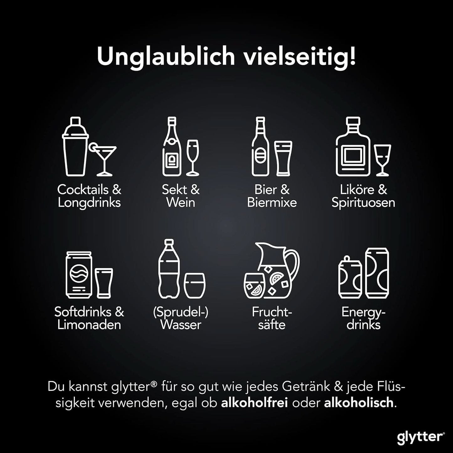 Glitter Glitter Powder For Drinks (Silver) - Jedlé třpytky do nápojů, 10 gramů Glitter Naty Shop