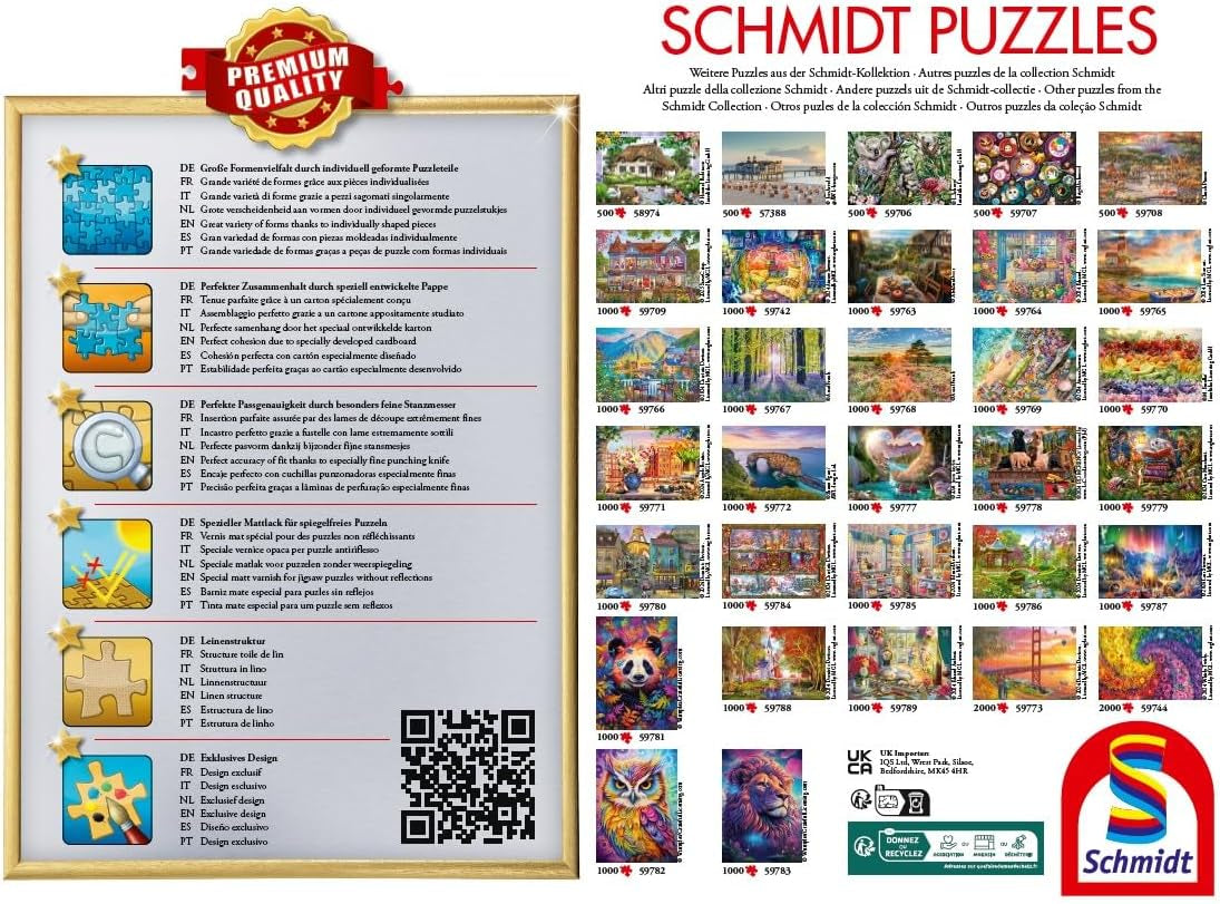 Schmidt Spiele 59765 Západ slunce v Lighthouse Bay, skládačka 1000 dílků, barevné Puzzle Naty Shop