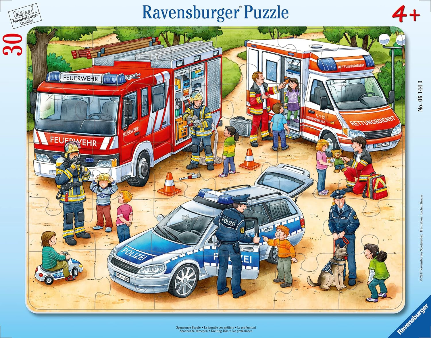 Puzzle Ravensburger pro děti - 06144 Zajímavá povolání - Rámové puzzle pro děti ve věku 4+ s 30 dílky Puzzle Naty Shop Teal / Turquoise