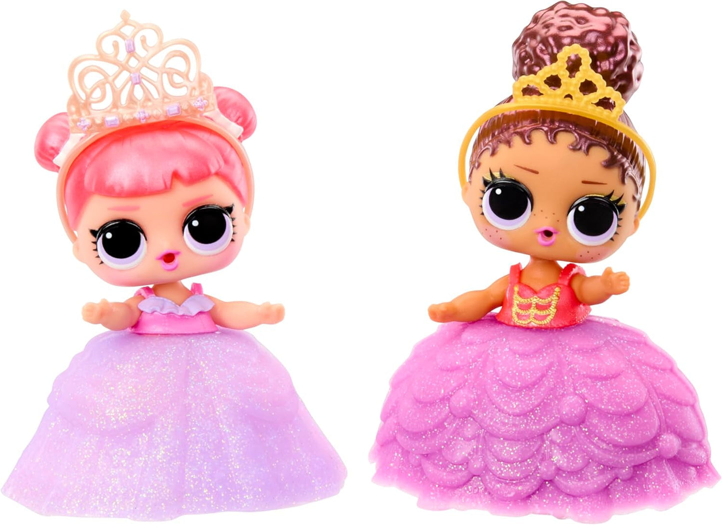 LOL Překvapení! Princess Tots – obsahuje 1 panenku, obrněné balení, 2 barvy na vytvoření princeznovských šatů, 8 panenek ke sbírání