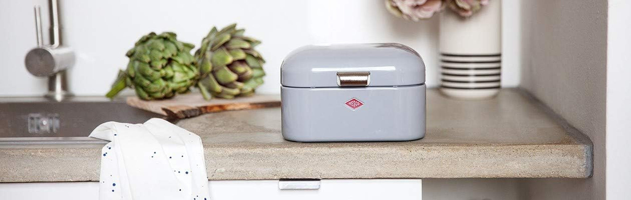 Wesco 235 001 Mini Grandy košík na chléb 17 x 18 x 12 cm (D/Š/V) růžový, nerez Dózy na potraviny Naty Shop