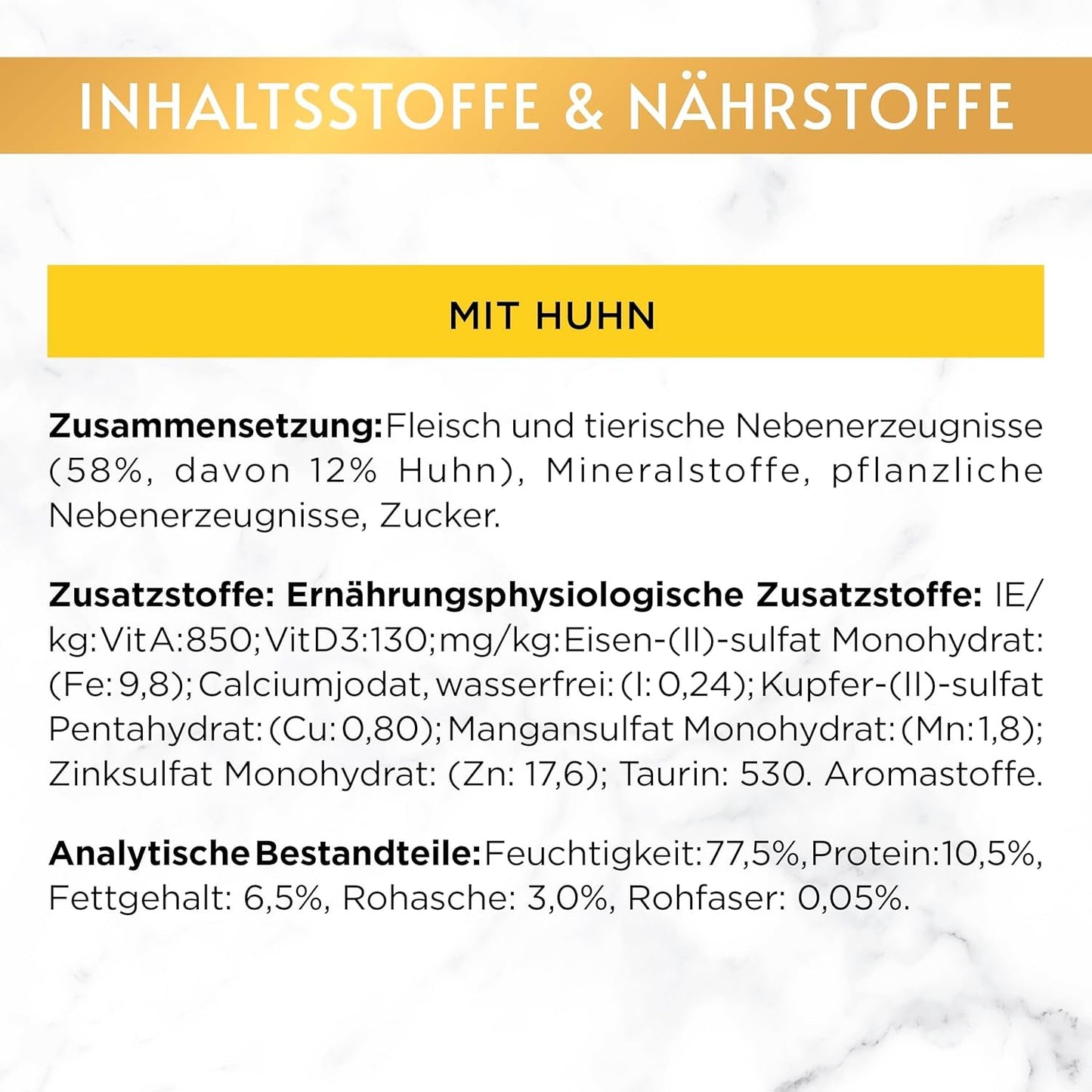 Gourmet Gold Fine Paste Katzenfutter nass, mit Huhn, 12er Pack (12 x 85 g)