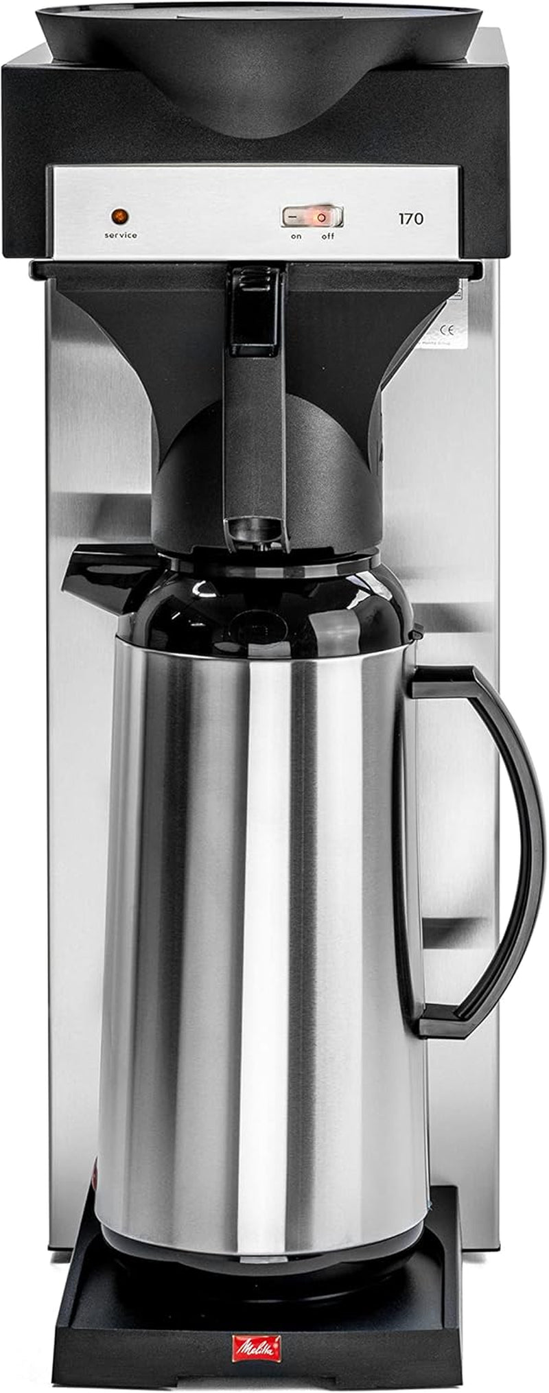 Profesionální kávovar na espresso s filtrem 170 MT, izolovaná karafa na uskladnění