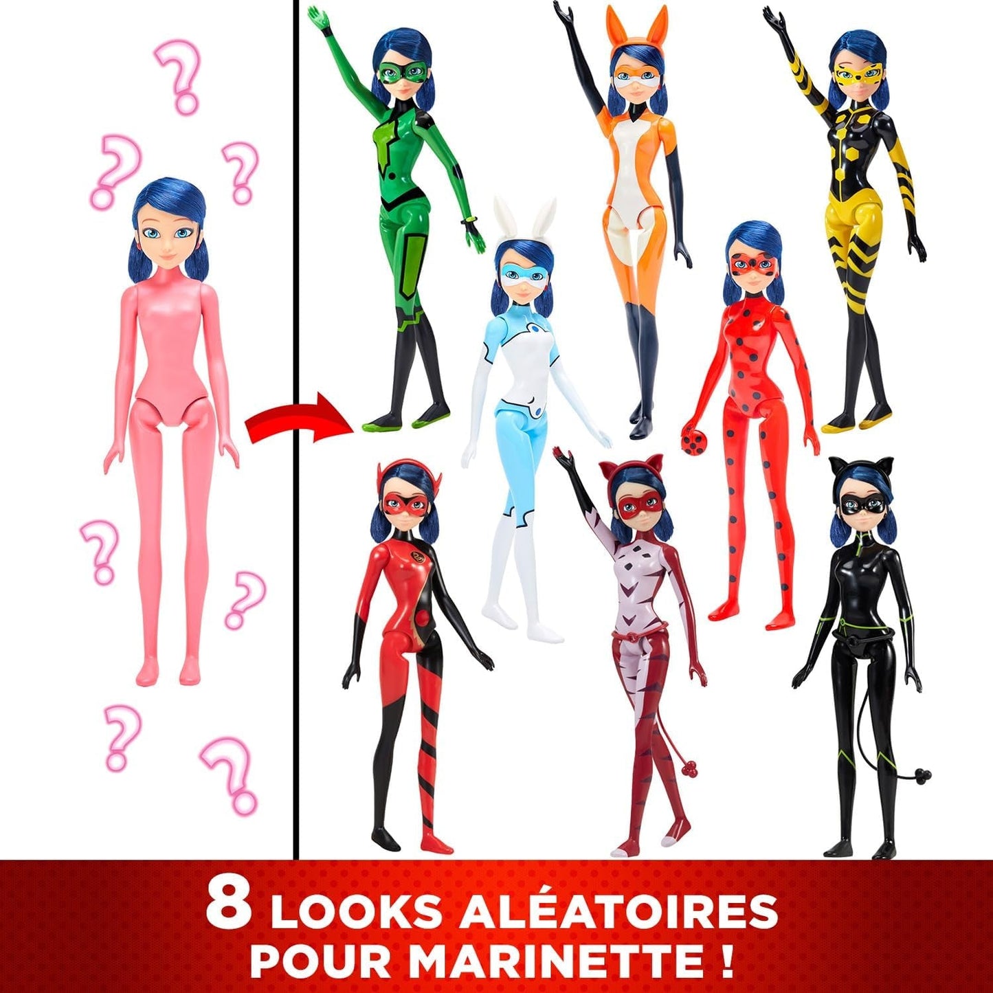 Bandai - Miraculous Ladybug - Panenka Marinette Color Change Surprise - Miraculous Jointed Doll, 26 cm + 3 překvapení - Náhodný model - P50390 Dolls Naty Shop
