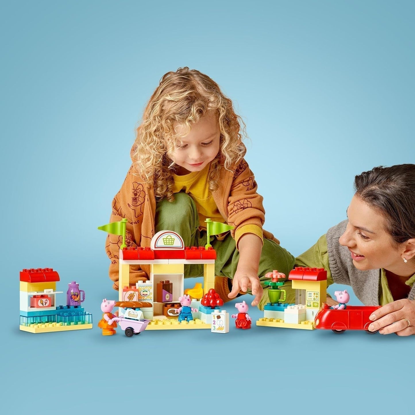 LEGO DUPLO 10434 Peppa's Supermarket: kreativní vzdělávací hračka a herní sada, dárek pro chlapce a dívky od 2 let, podporuje zručnost Stavebnice Besuche den LEGO-Store