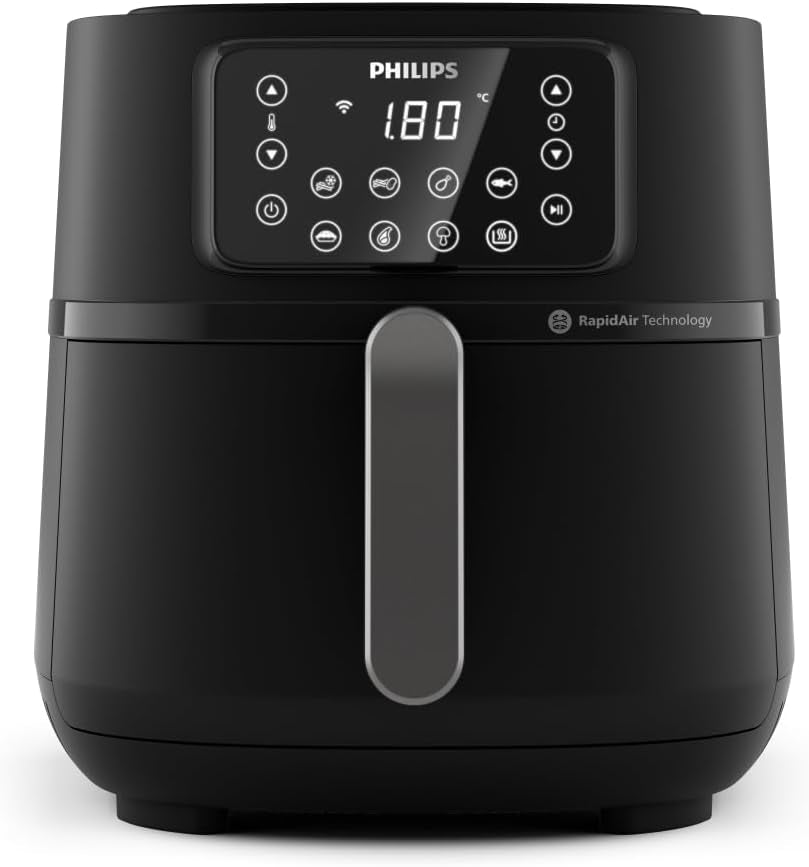 Philips 3000Er Airfryer XL - technologie Rapid Air, smažení až o 90 % méně tuku, kapacita 1,2 kg, 6,2 litrů, dotykový displej Spotřebiče Naty Shop Schwarz Bezdrátové připojení 7,2 l