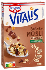 Oetker Vitalis Čokoládové müsli Classic: Snídaňové müsli s mléčnou a hořkou čokoládou, balení 7 ks (7 x 600 g)
