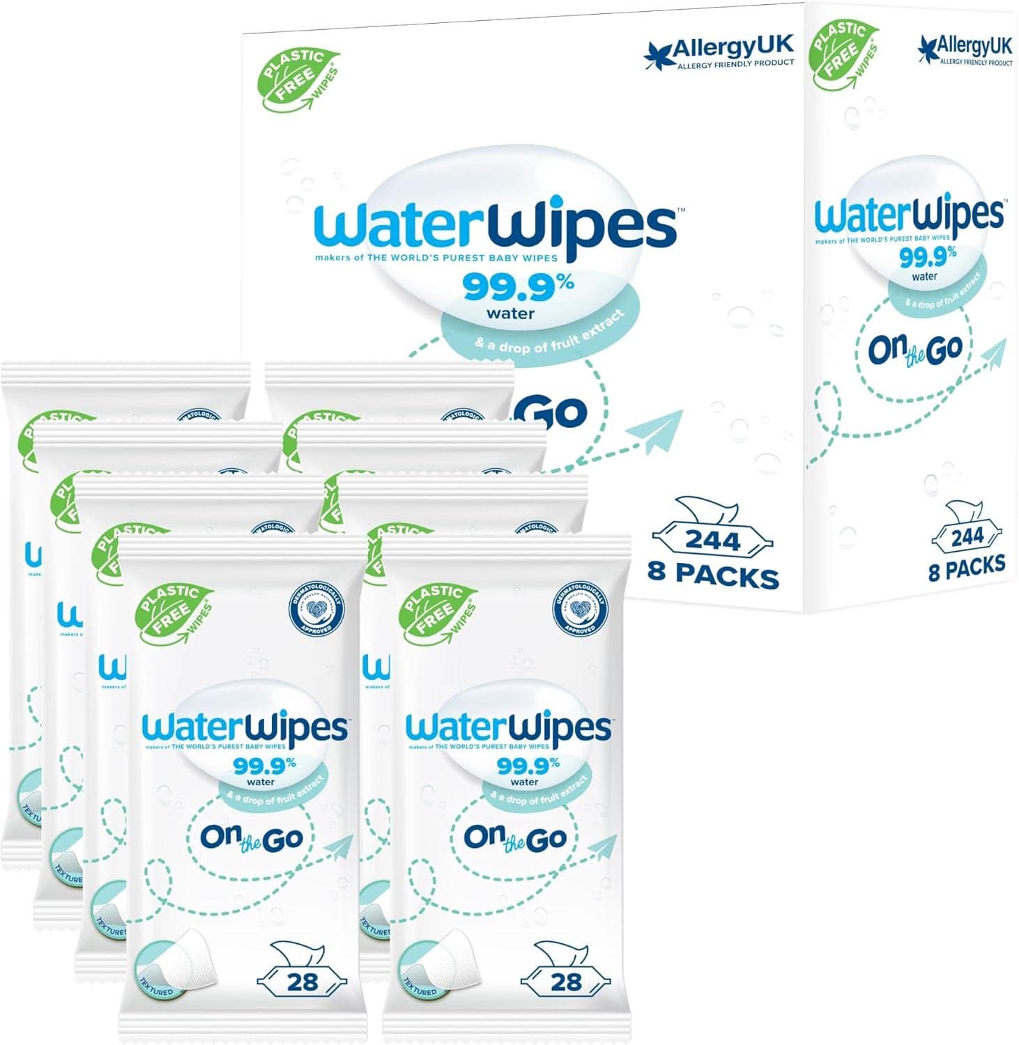 Vodní ubrousky Hydratační a čisticí dětské ubrousky s 99 % vody a výtažkem z aloe Vera Vlhčené ubrousky na obličej a tělo Naty Shop