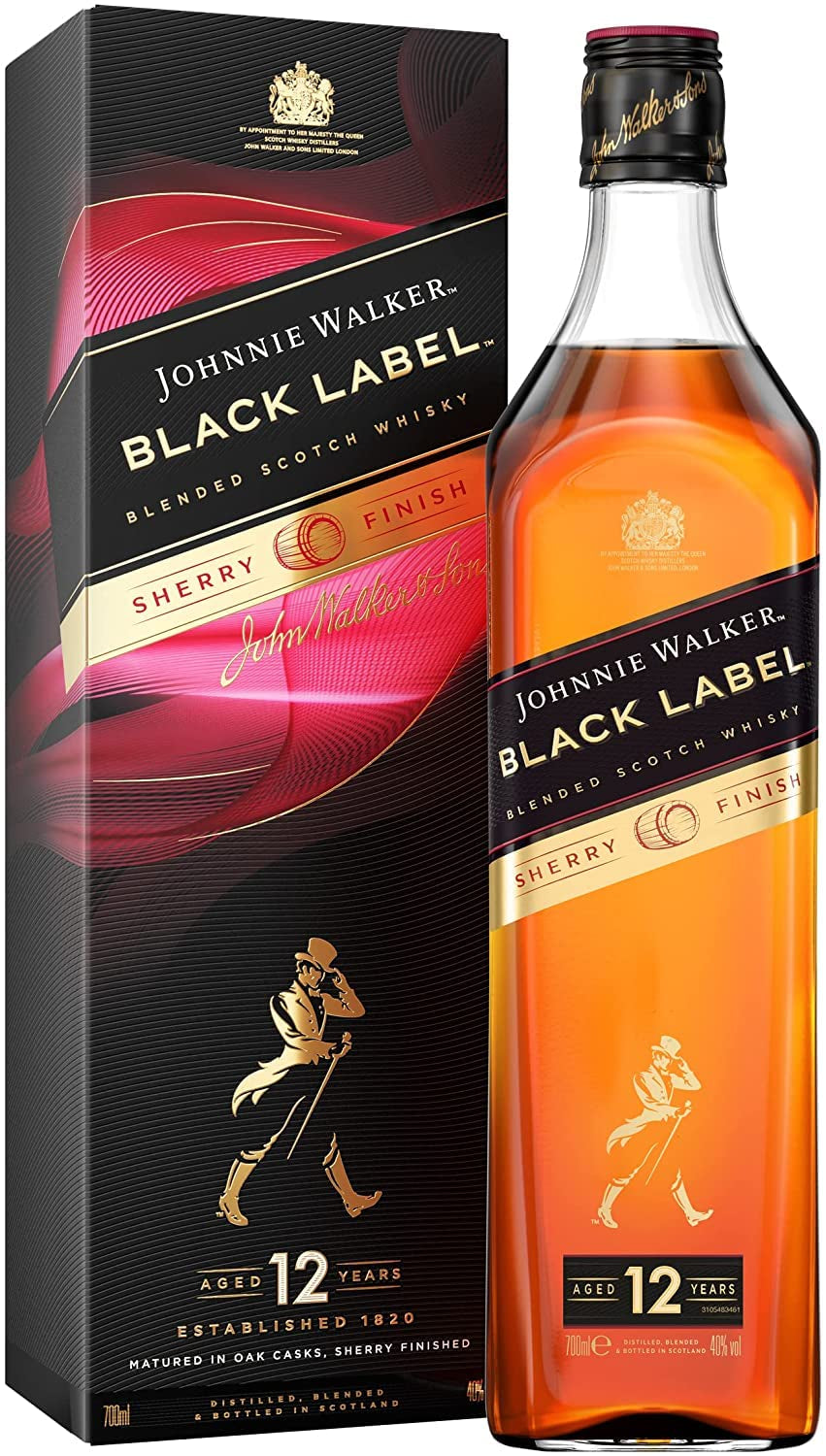 LINDOR čokoládové kuličky s lískovými oříšky, pytel 1 kg + sud Johnnie Walker Sherry 0,7 litru