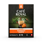 Espresso Forte 36 Kapseln für Nespresso Kaffee Maschine - 8/10 Intensität - UTZ-zertifiziert Kaffeekapseln aus Aluminum (Backung mit 3)