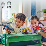 Kombinovaná sada LEGO City s helikoptérou, lvím autem a ponorkou a 3 minifigurkami - sestavitelná autíčka pro chlapce a dívky od 7 let - dárek k narozeninám a svátku 60462 Stavebnice Besuche den LEGO-Store