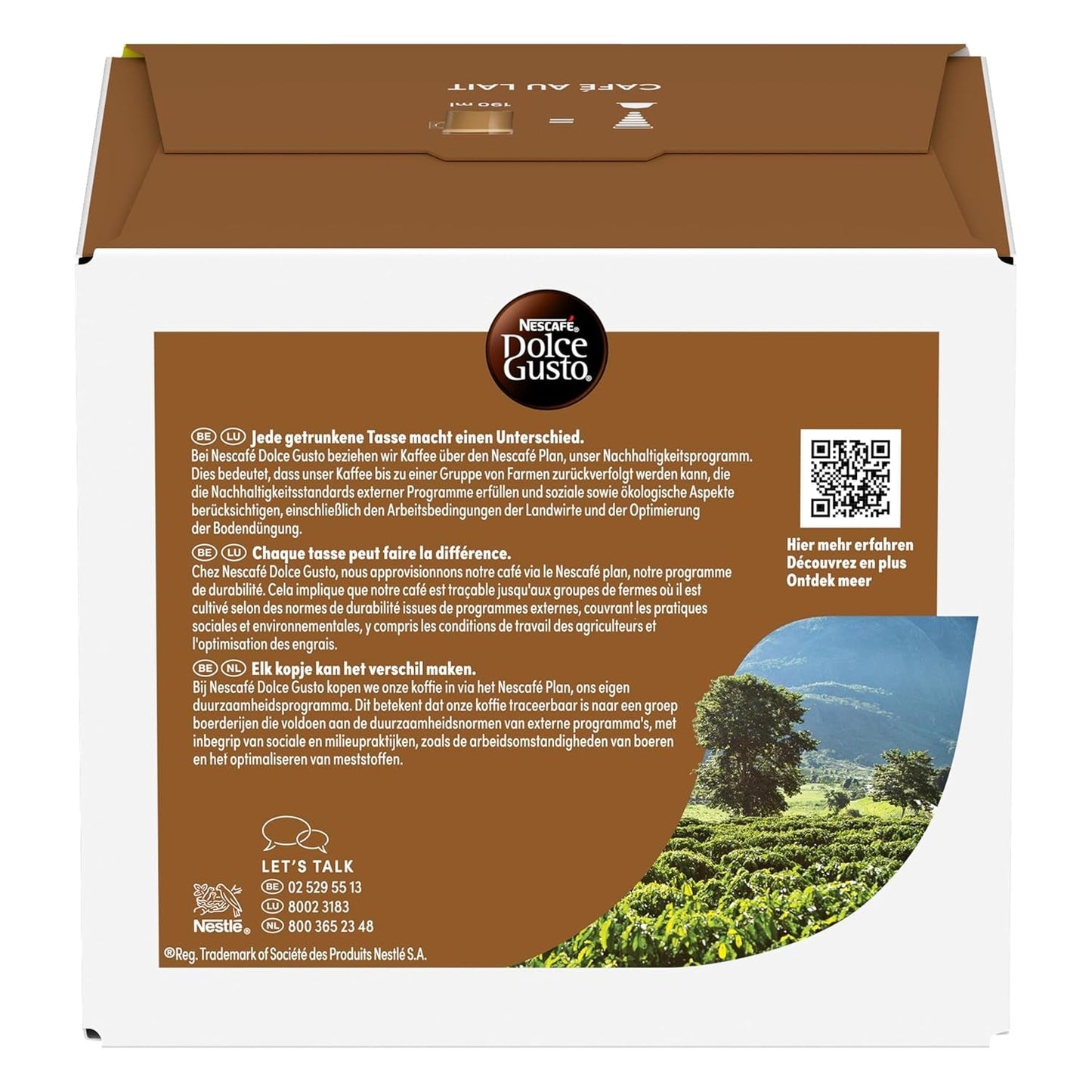 NESCAFÉ DOLCE GUSTO Café au Lait Kaffeekapseln 3er Vorratspack (3 x 30 kapslí)