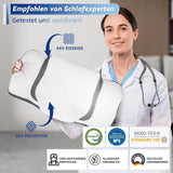Ortopedický polštář, Ergonomický polštář na krk, Polštář na hlavu, Originální polštář z paměťové pěny na boky, Opěrka zad a žaludku, Polštář na podporu krku pro muže, Ženy (67,3 X 38,2 X 13,8/3 cm) Krční ortopedické polštáře Naty Shop
