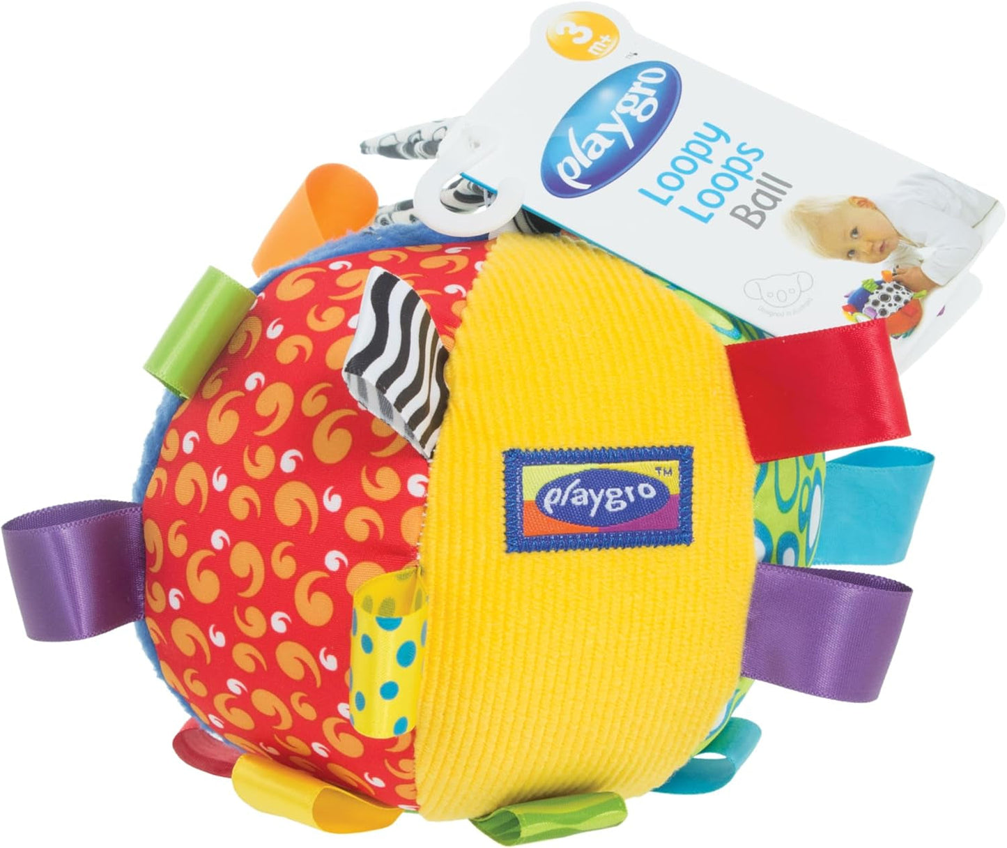 Objímatelný míč Playgro Loopy Loops - Objímatelný míč pro miminko - Hračky pro miminka - Hračky pro miminka - Hračky - Hračky - Barevné hračky pro miminka Naty Shop