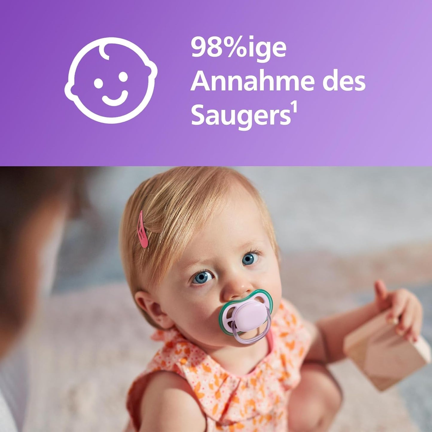 Dudlíky Philips AVENT ultra air – lehké a prodyšné dudlíky pro děti ve věku 0–6 měsíců, bez BPA, s přenosným pouzdrem jako sterilizátor, 2 balení, model SCF085/24