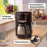 Bosch MyMoment TKA6M273 Filtrační espresso kávovar, 1L termokarafa, 8-12 šálků, Anti-Drip systém, otočný držák filtru, odvápňovací program, vyjímatelná nádržka na vodu, 1200 Watt, matná černá