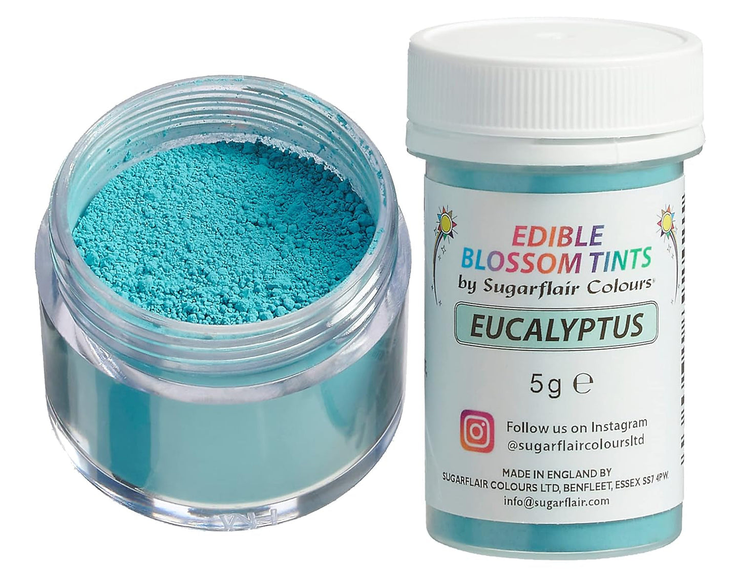 Sugarflair Blossom Tint Dust Eucalyptus Food Coloring Powder - Potravinářský prášek pro zdobení dortů, cukrovou pastu, fondán, polevu, čokoládu, máslový krém, makarony a další - 5G