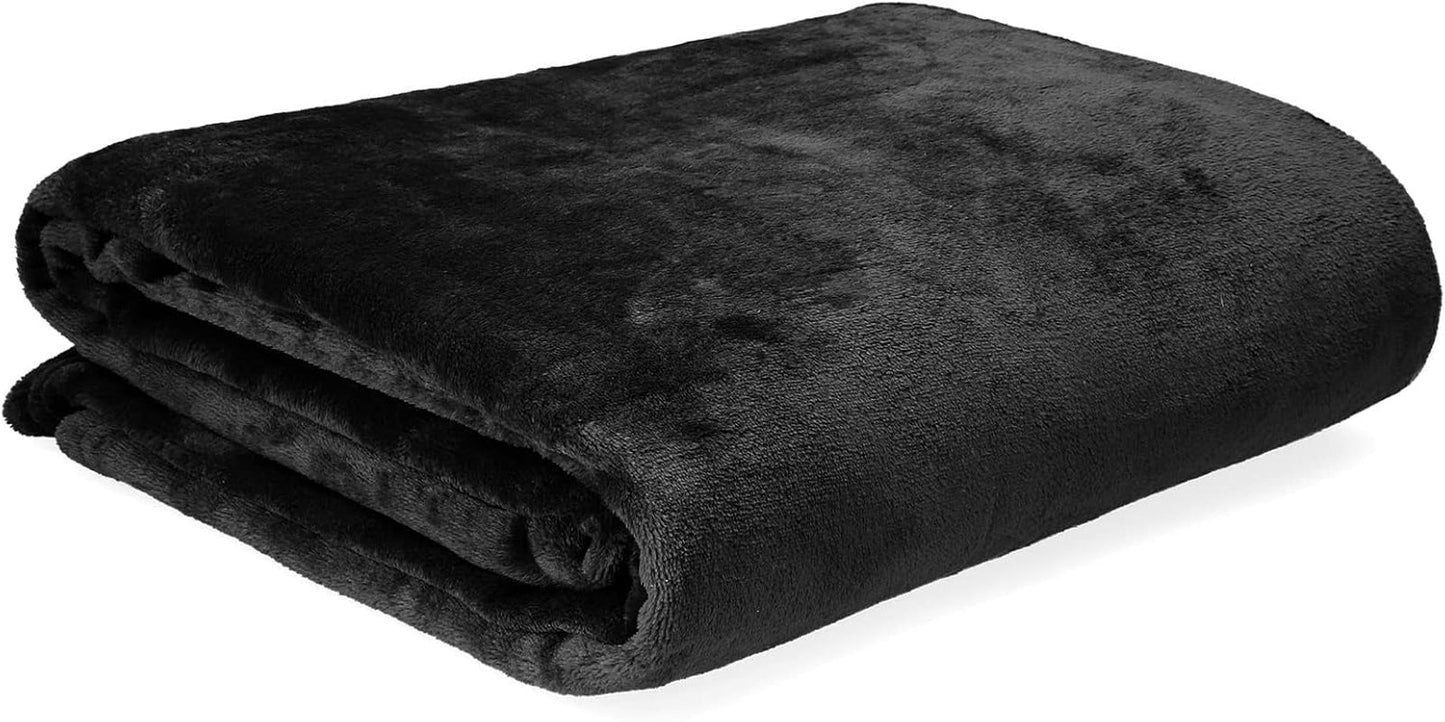 HOMLA Nadýchaná a hřejivá červená fleecová deka - na pohovku a postel Pohodlná deka Sedací deka Deka do obývacího pokoje - snadná údržba 150 X 200 cm Růžová Postele a přikrývky Besuche den HOMLA-Store Černá Polyester červená 150X200 Cm