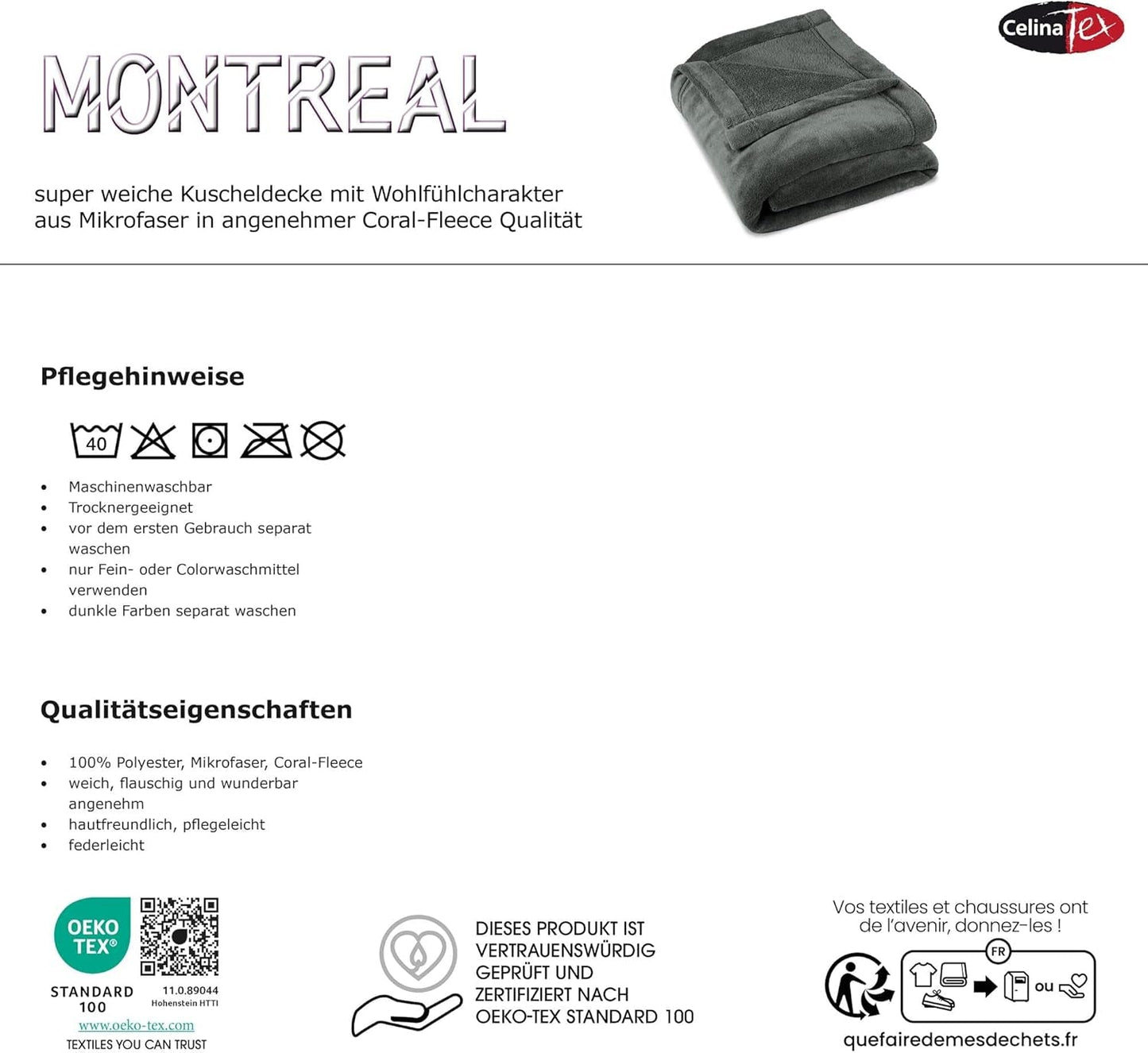 Nadýchaná přikrývka Celinatex XXL 220 X 240 Cm červená pohovka přikrývka hřejivá přikrývka měkké mikrovlákno Fleece Oeko-Tex Montreal Postele a přikrývky Besuche den CelinaTex-Store