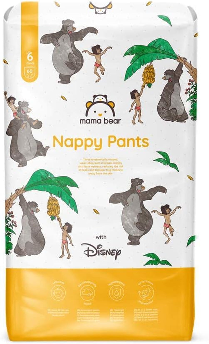 Značka Amazon: Mama Bear Disney Velikost 6 (15+ kg) – měsíční balení, bílá, 120 kusů (2 balení po 60)