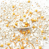 Streusel Glück, Sprinkles s bílým srdcem a zlatými kuličkami, 40 gramů Sprinkles Naty Shop