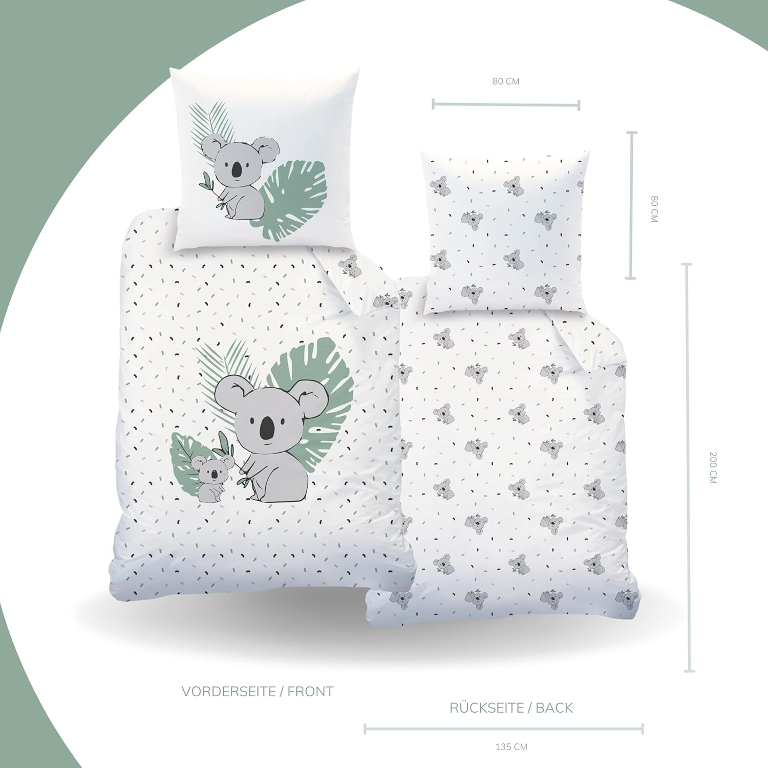 Dětské povlečení, medvídek koala, unisex, 100% bavlna Povlečení - dětské Naty Shop