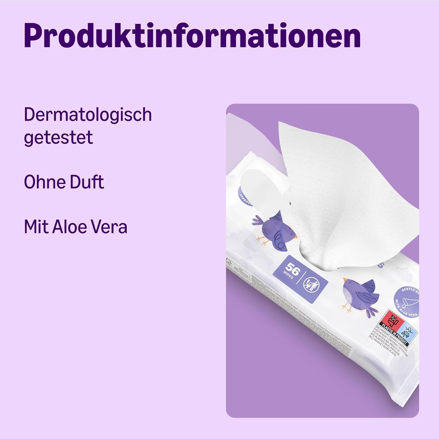 od Amazon Sensitive Baby Tücher, Unparfümiert, 1008 Feuchttücher, 18er-Packung á 56 Stück (Zuvor eine Marke von Mama Bear, gleiches Produkt)