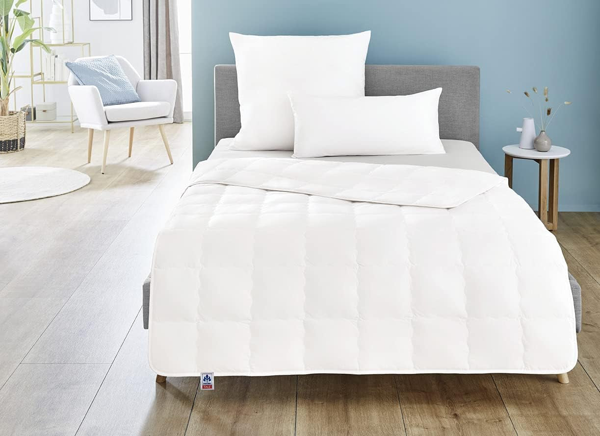 Irisette quilt wash-silk - Made in Germany - Deka vyrobená z 60% divokého hedvábí, 40% bavlny, vč. úložná taška, 135 X 200 cm, certifikát Oeko-Tex Přikrývky a přikrývky Naty Shop