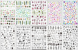 JMEOWIO Nálepka na nehty Frühling Blumen 10 Blätter Nagelaufkleber Selbtklebend Nail Art Dekorace Nageldesign Zubehör Für Frauen Mädchen