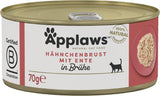 Applaws Premium přírodní mokré krmivo pro kočky, kuře s kachnou v polévce, konzerva 70g (24x70g)