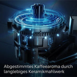 Siemens EQ700 plně automatický kávovar na espresso, velká barevná TFT obrazovka, 36 teplých a studených nápojů, studené vaření, funkce 2 šálků, ovládání aplikací, automatický čisticí systém, černá nerezová ocel, TQ717D03