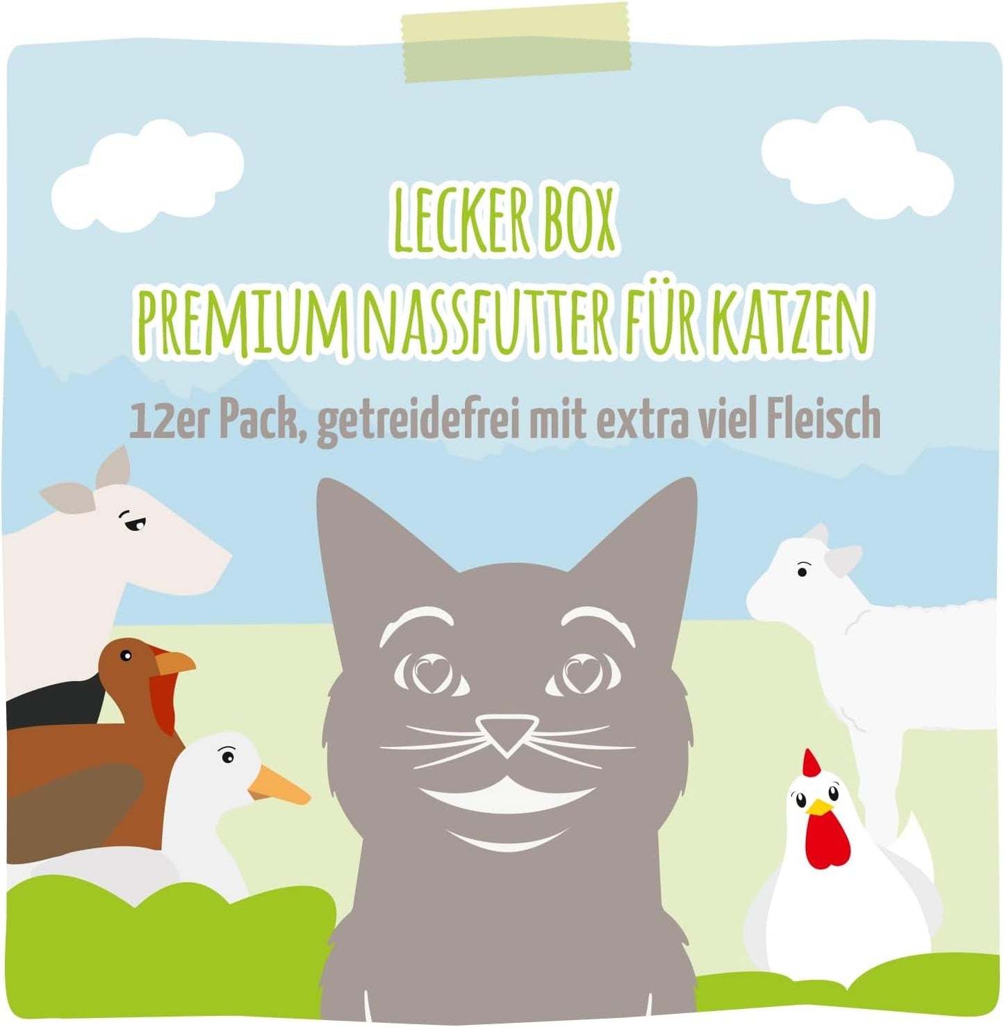 MjAMjAM - Prémiové mokré krmivo pro kočky - Delicious Box 12 balení (12 x 200 g) Bez obilovin s extra masem
