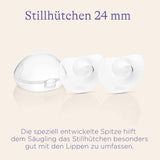 Lansinoh Stillhütchen 24 Mm (Größe 2), 2 Stück Inkl. Úložný box - Angenehmes Tragegefühl - Trotz Anlegeschwierigkeiten Weiter Stillen Příslušenství Jídlo a kojení Bebe Naty Shop