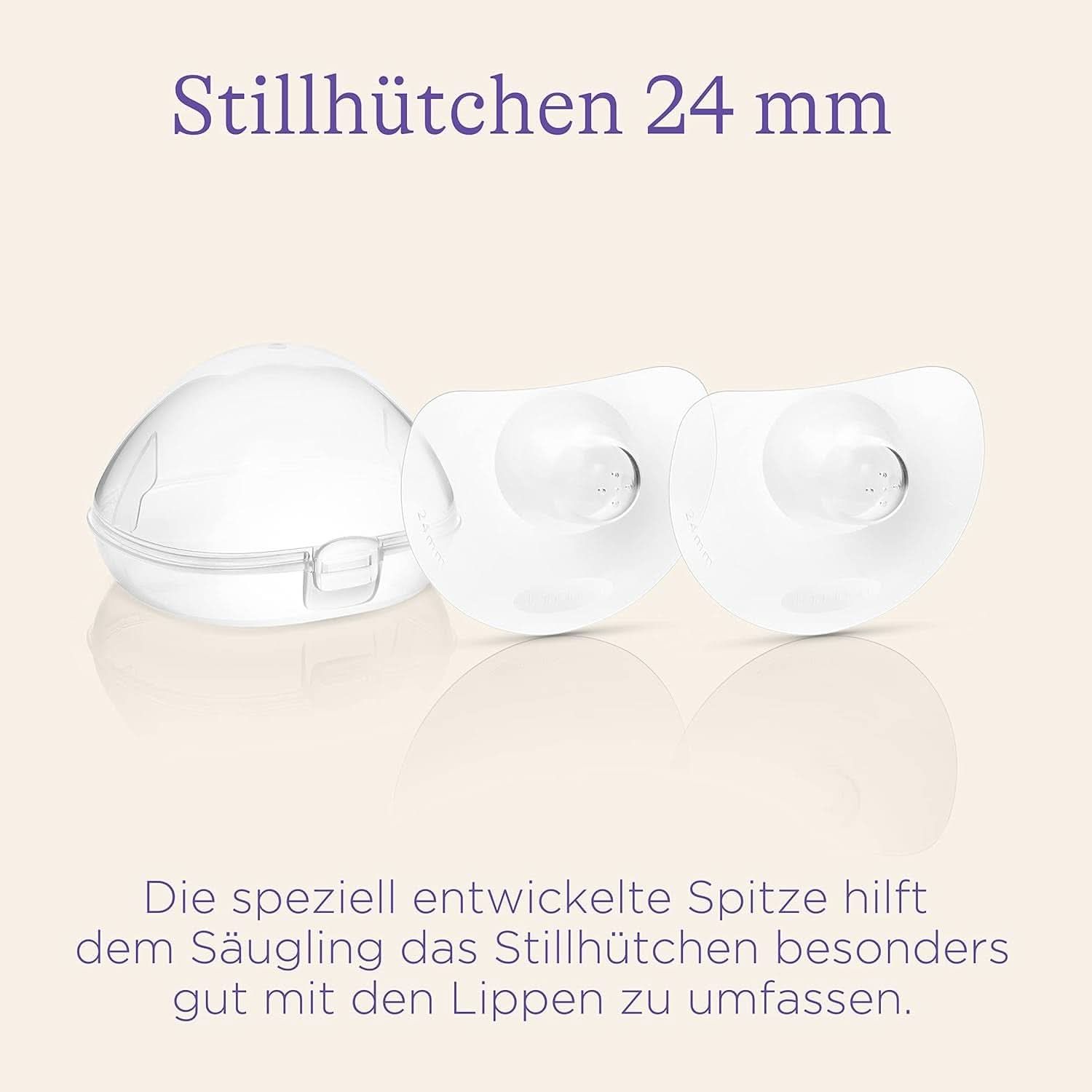 Lansinoh Stillhütchen 24 Mm (Größe 2), 2 Stück Inkl. Úložný box - Angenehmes Tragegefühl - Trotz Anlegeschwierigkeiten Weiter Stillen Příslušenství Jídlo a kojení Bebe Naty Shop