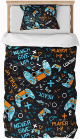 Povlečení pro děti, kluky, různé modely, se zipem, mikrovlákno polyester Povlečení - dětské Naty Shop Herní ovladač 135X200 Cm + 80X80 Cm