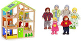Hape E3401 Four Seasons House, zařízený a E3500 – rodina panenek, světlá kůže
