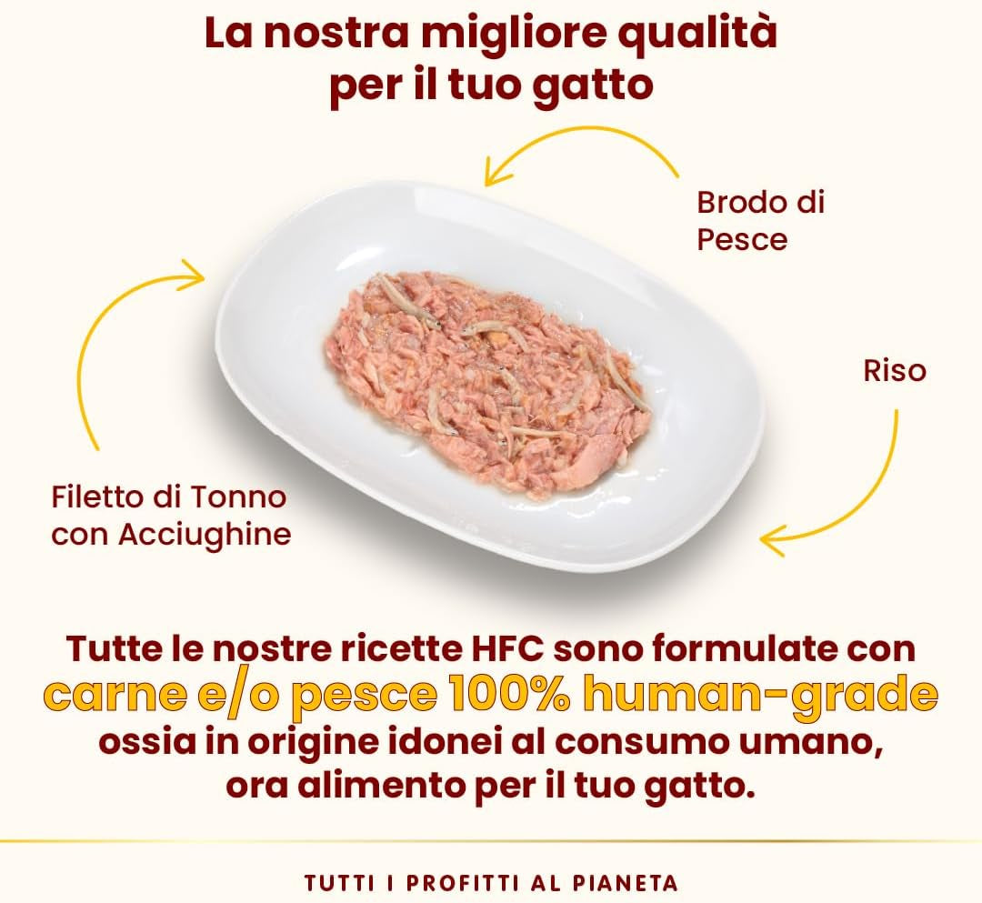 almo nature HFC Natural - Mokré krmivo pro kočky - s kuřecím masem - Lidská kvalita, Bez lepku, Monoprotein - 55g, balení 6 ks