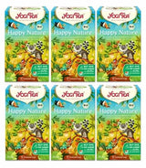 Yogi Tea – Happy Nature, kup jeden a konej dobro, organický ajurvédský kořeněný bylinný čaj, mango, mandarinka, vanilková směs, Yogi čaj 6 balení, 6x17 čajových sáčků (celkem 102 čajových sáčků)