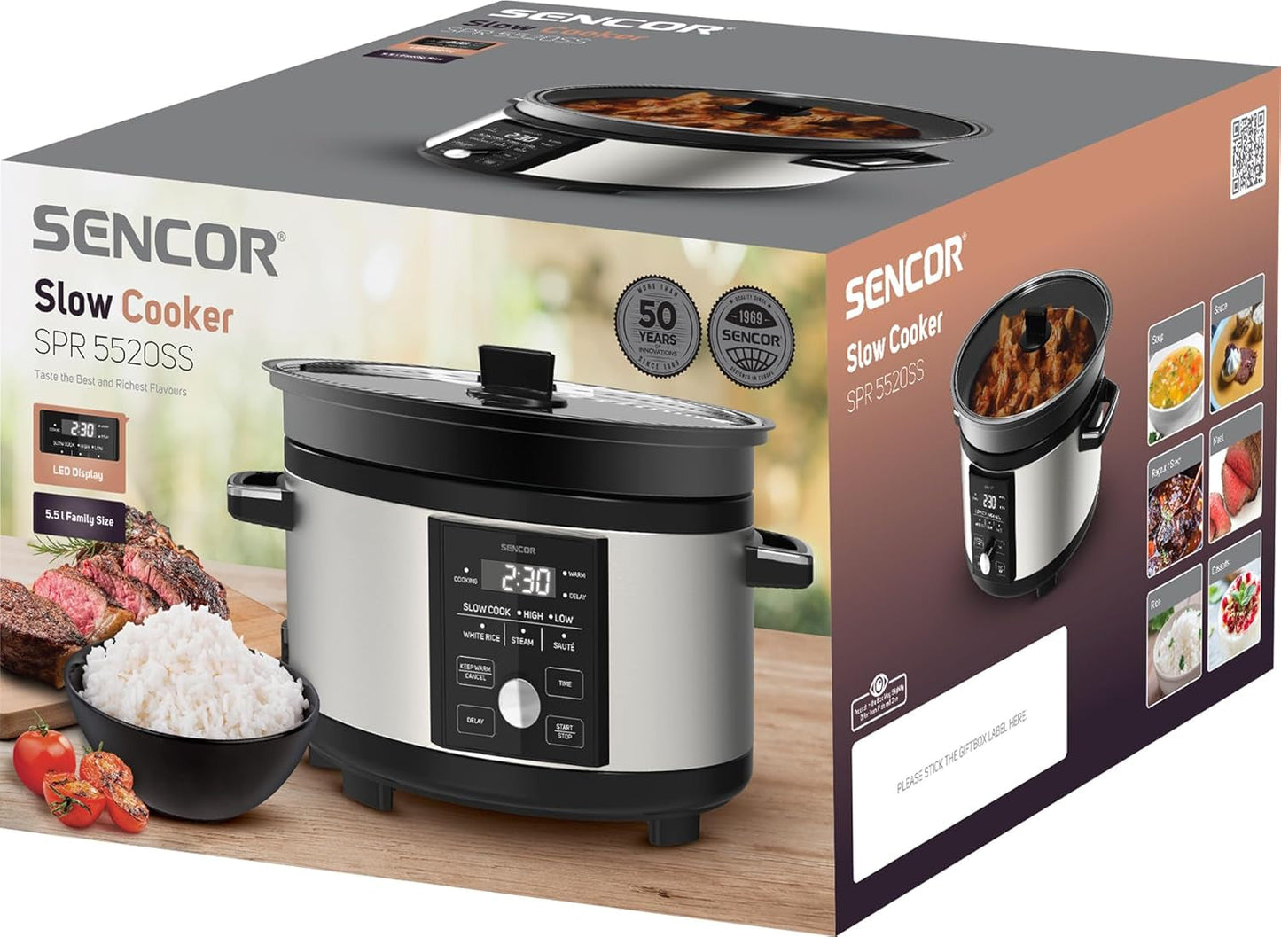 Pomalý hrnec SPR 5520SS SENCOR Pomalý hrnec Naty Shop