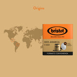 Bristot, 100% káva Arabica – 120 kapslí kompatibilních s Nespresso – Kaffeemischung aus Mittelamerika und Brasilien, Schokolade und Trockenfrüchtenoten – 4 balení po 30 kapslích