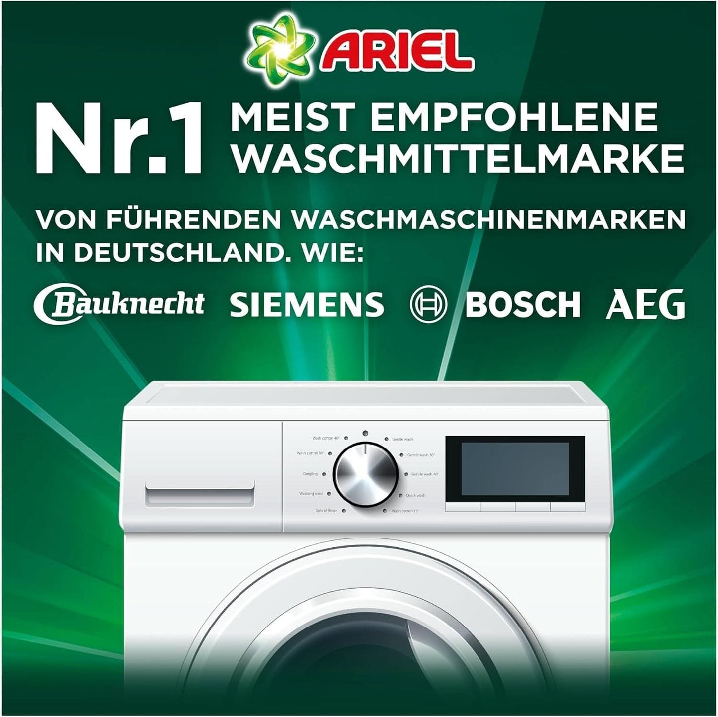 Prací prostředek Ariel PODS All-In-1, 76 mytí, barevný prací prostředek, zářivé čištění Prací prostředky Rufe Naty Shop