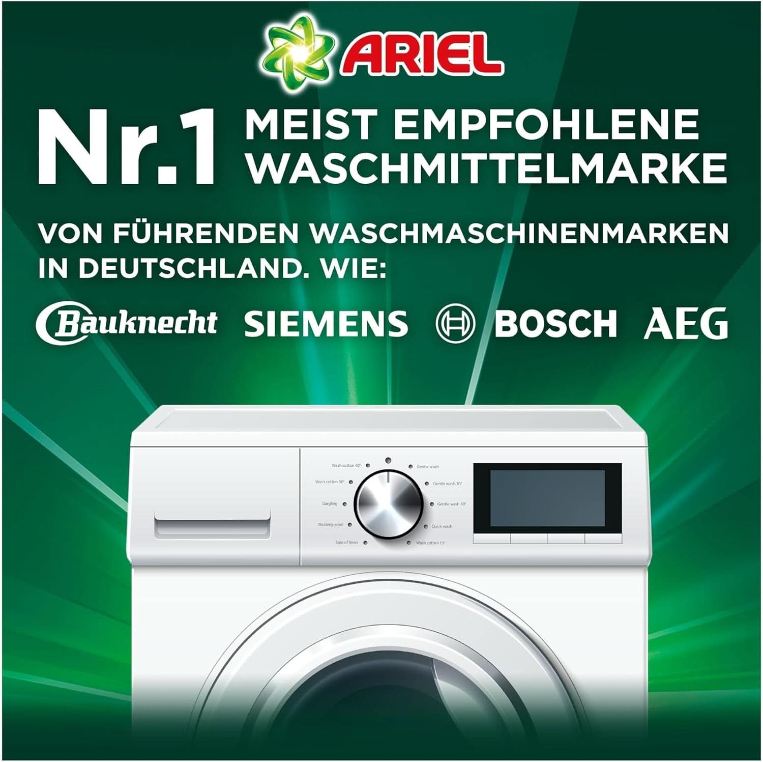 Prací prostředek Ariel PODS All-In-1, 76 mytí, barevný prací prostředek, zářivé čištění Prací prostředky Rufe Naty Shop