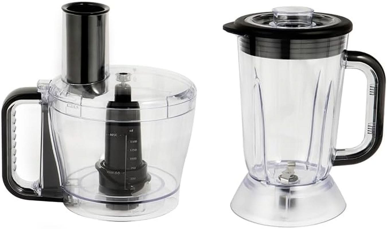 Kuchyňský robot Russell Hobbs [Blender/sekáček na zeleninu/stolní mixér/sekáček/mixér] Kuchyňský robot (hnětení, mixování a krájení), Matte Charcoal Kitchen Naty Shop