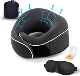 TALLGO Travel Polštář na krk Nejlepší Memory Foam Polštář do letadla Opěrka hlavy Měkký nastavitelný polštář do letadla Auto Home Pink Naty Shop Cervikální ortopedické polštáře Black 4 Standard