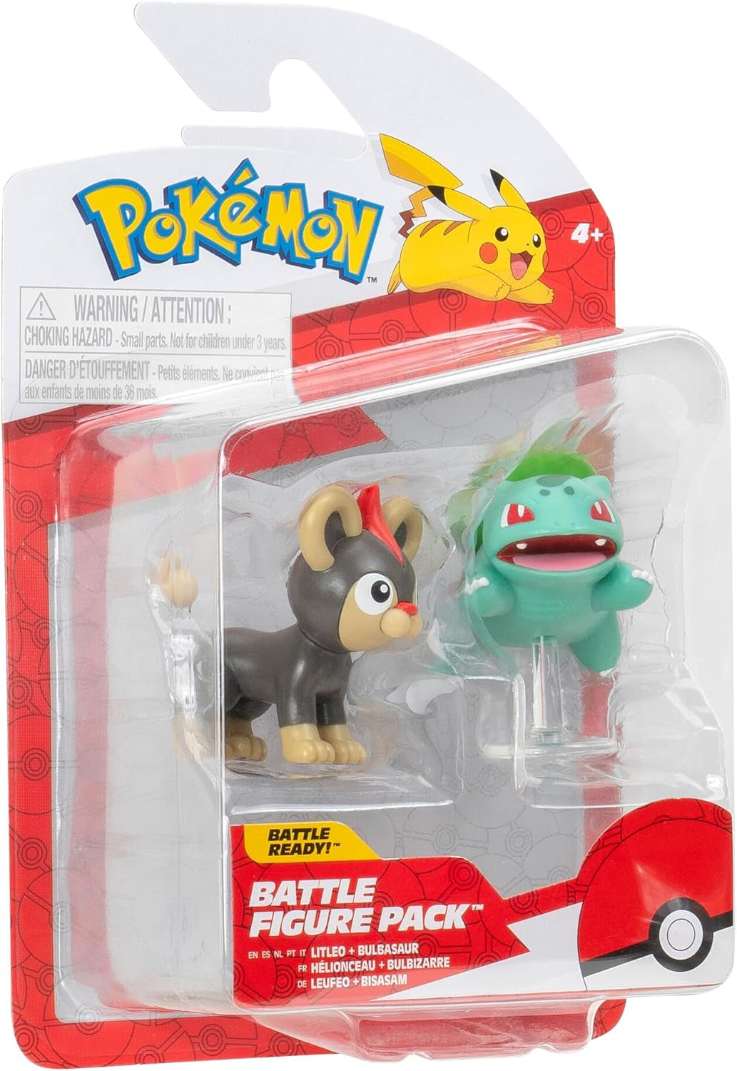 Pokémon PKW3583 - Balíček bitevních figurek - Leufeo & Bisasam, oficiální detailní figurky, každá 5 cm Akční figurky Naty Shop