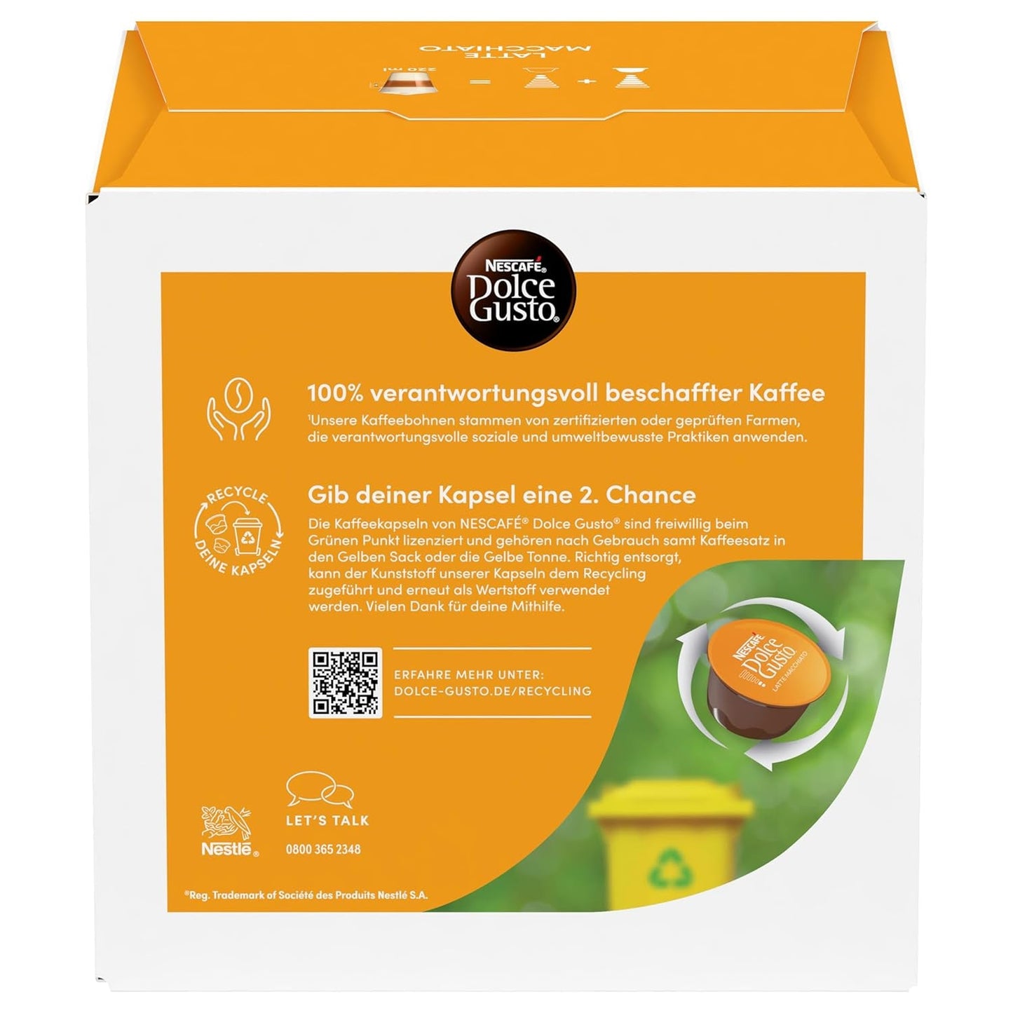 NESCAFÉ DOLCE GUSTO Latte Macchiato Kaffeekapseln 6er Pack (6 x 16 kapslí)