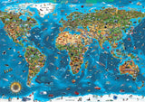 Educa - Puzzle 1000 dílků pro dospělé | Divy světa, 1000 dílků puzzle pro dospělé i děti, turistické atrakce, mapa světa. Skládačka pro dospělé od 14 let (19022) Puzzle Naty Shop