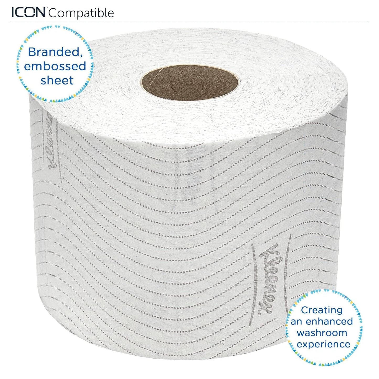Kleenex Standardní role 8441 toaletní papír – 2vrstvý toaletní papír – 6 balení po 6 rolích x 600 listů, bílá (36 rolí/21 600 listů celkem)